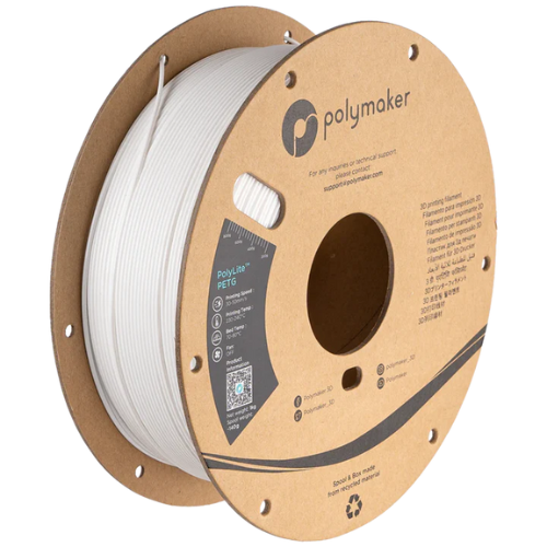 Polymaker PolyLite PETG Filament 1.75mm White 1kg Spool  Strong, Durable & Easy to Print 3D Printer Filament in India