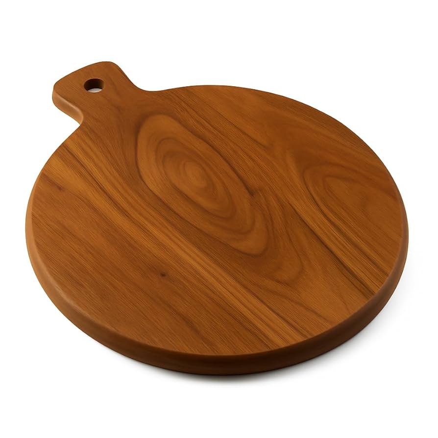 Wooden Chopping Board - Acacia Wood, 14x12 Inch, Brown | Reversible & Multipurpose, Sturdy Surface, Smooth Edges with Hanging Hole