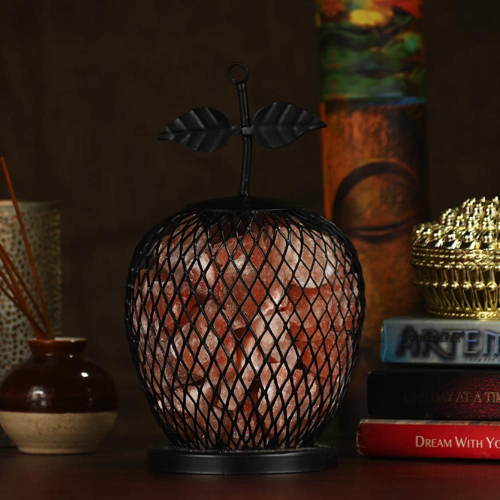 Apple Shape Himalayan Rock Salt Lamp - Cavity Quantity: Single Unit
