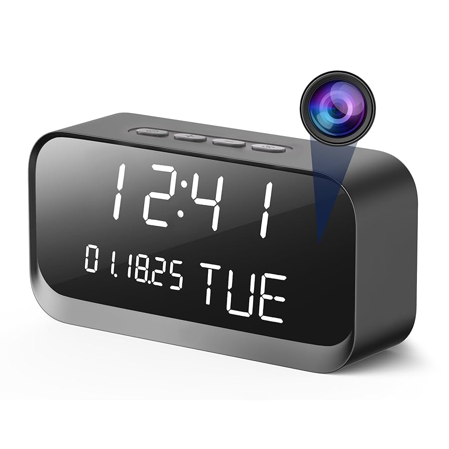 Spy Alarm Clock With Wifi - Color: Black