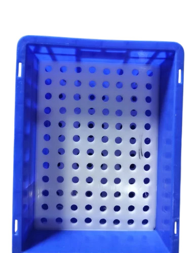 Fabricated Plastic Crate With Partition - Color: Blue