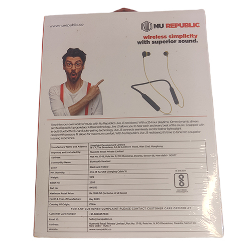 Jive J3 Neckband - Body Material: Plastic