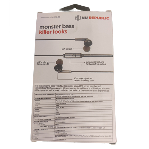 Republic Squad M3 Wired Earphones