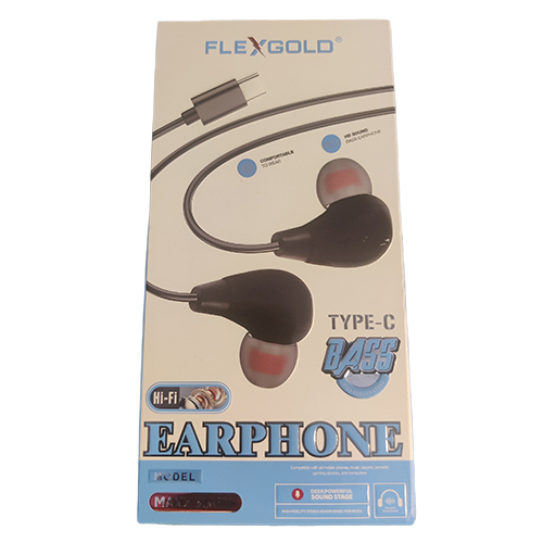 Type C Bass Earphones - Battery Backup: 20-30 Hours