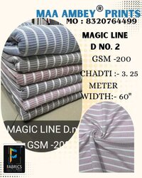 Magic Line Design -02  Polyester Fabric