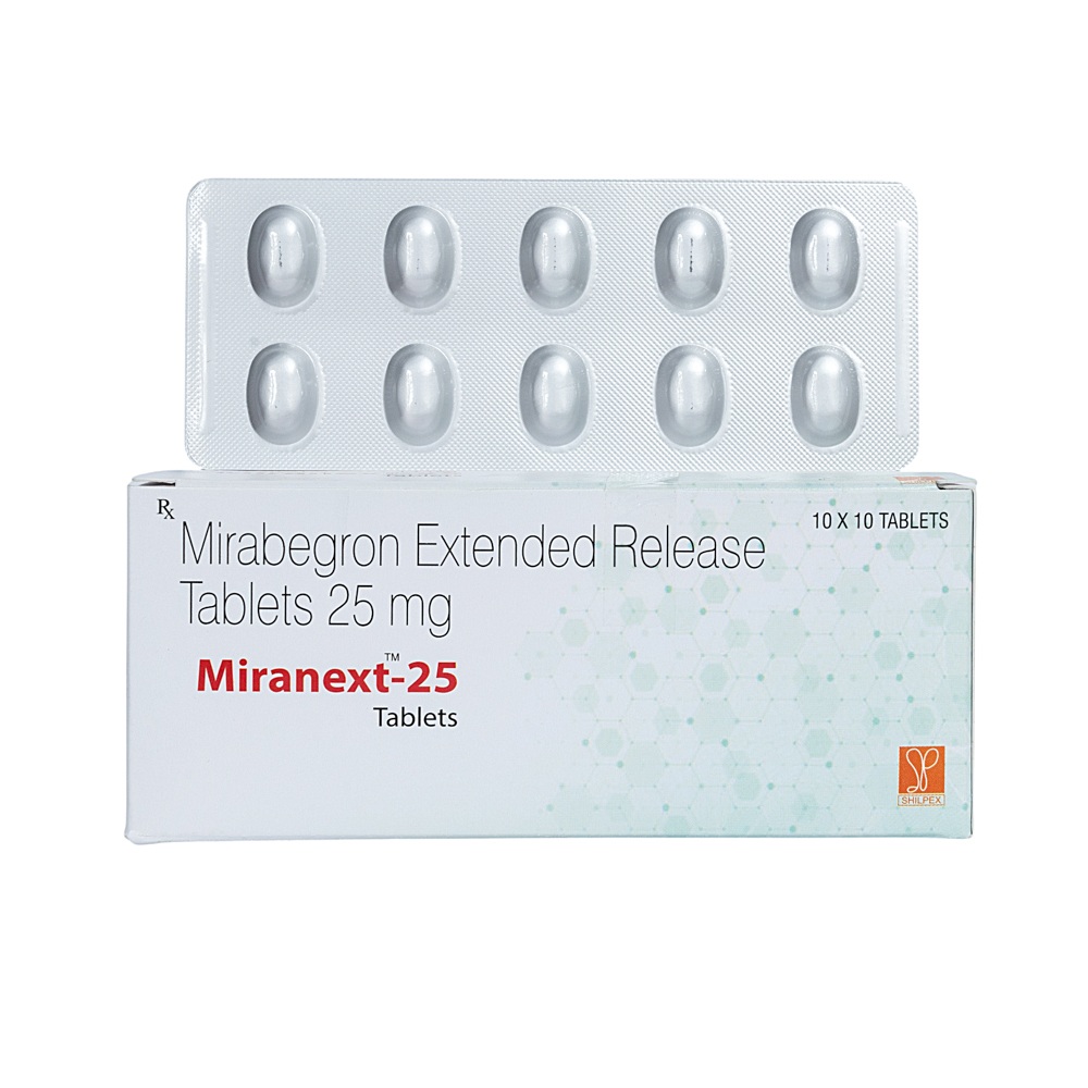 25mg Mirabegron Extended Release Tablets - Drug Type: General Medicines