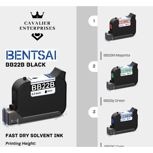 Bentsai Fast Dry Solvent Ink Cartridge - Automatic Grade: Semi-Automatic
