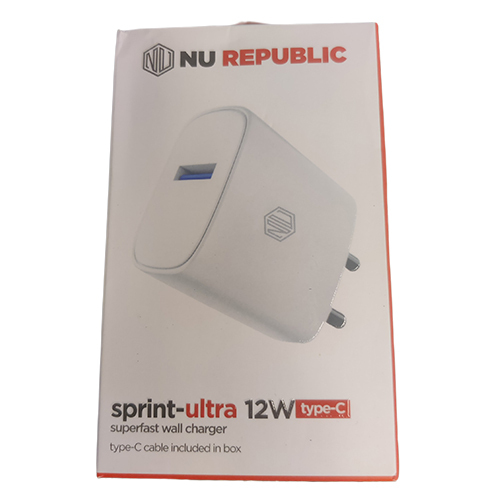 Sprint Ultra 12W Type C Charger - Body Material: Plastic