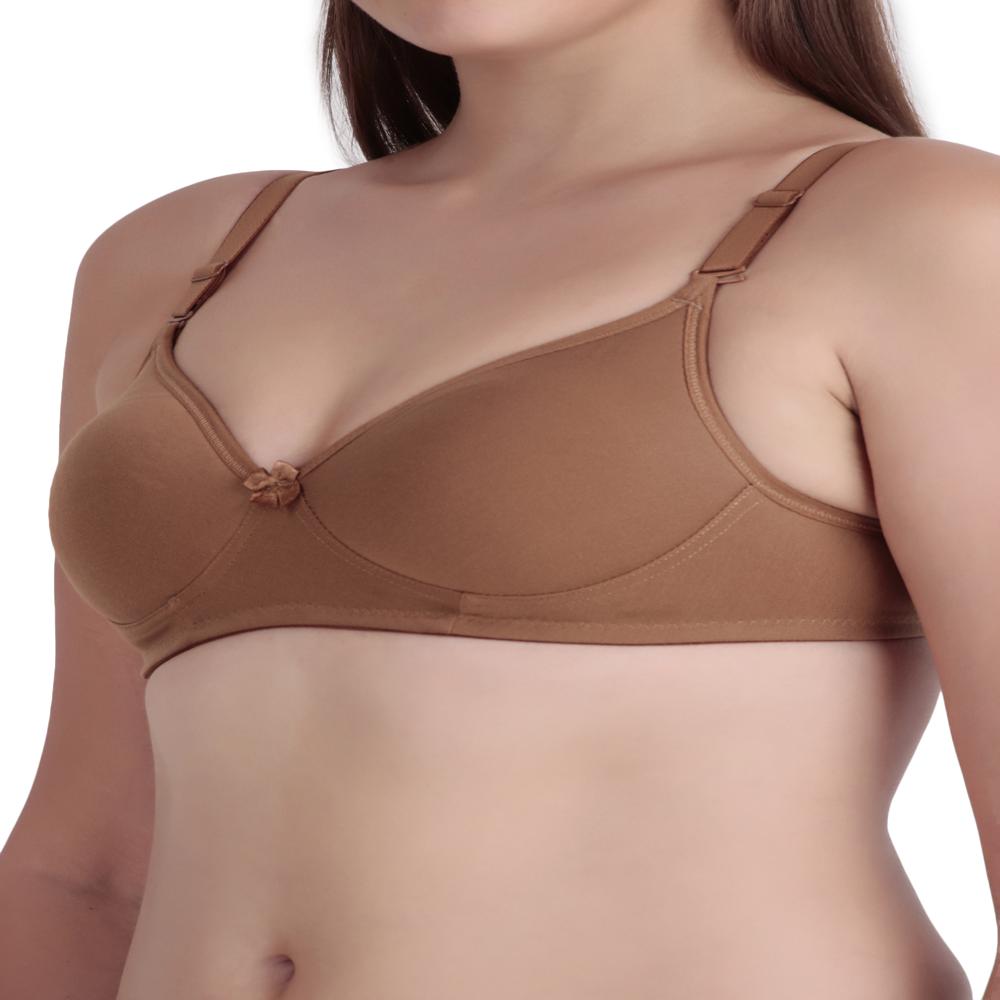 Solid Design Padded Bra - Color: Multicolour