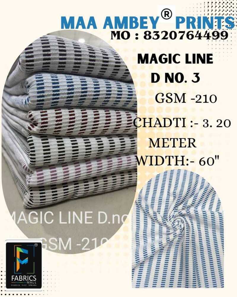 Magic Line Design -03  (polyester Fabric )