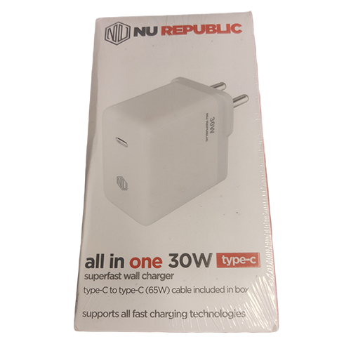 30W Type C Charger - Body Material: Plastic