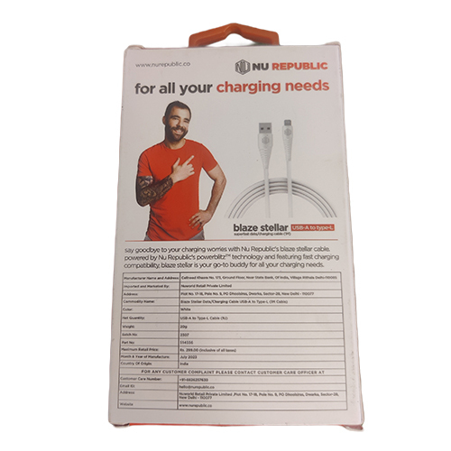Blaze Steller Charging Cable - Body Material: Plastic