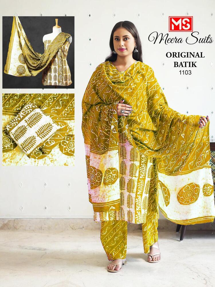 Ms Original Batik Vol-11 A Dress Material - Color: Multicolor