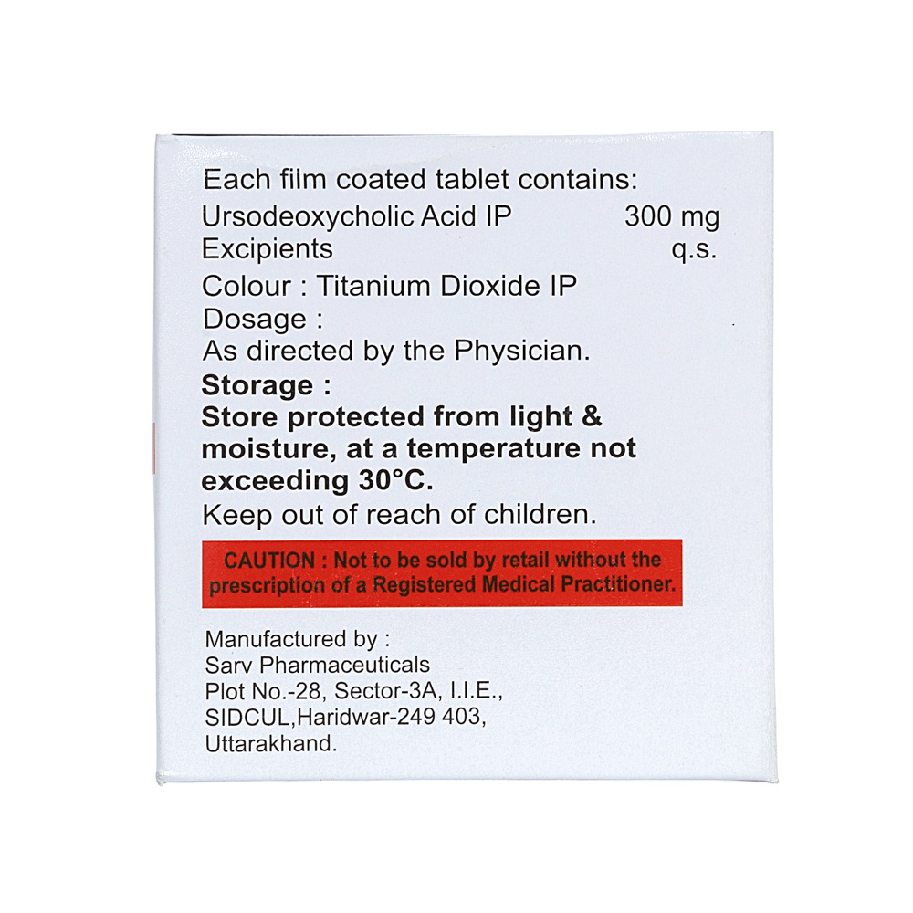 Ursodeoxycholic Acid 300 mg Tablets