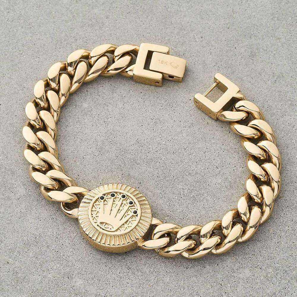 Luxury Hiphop Gold Plated 925 Silver Mena s Bracelet a Bold Chain Link Statement Jewelry