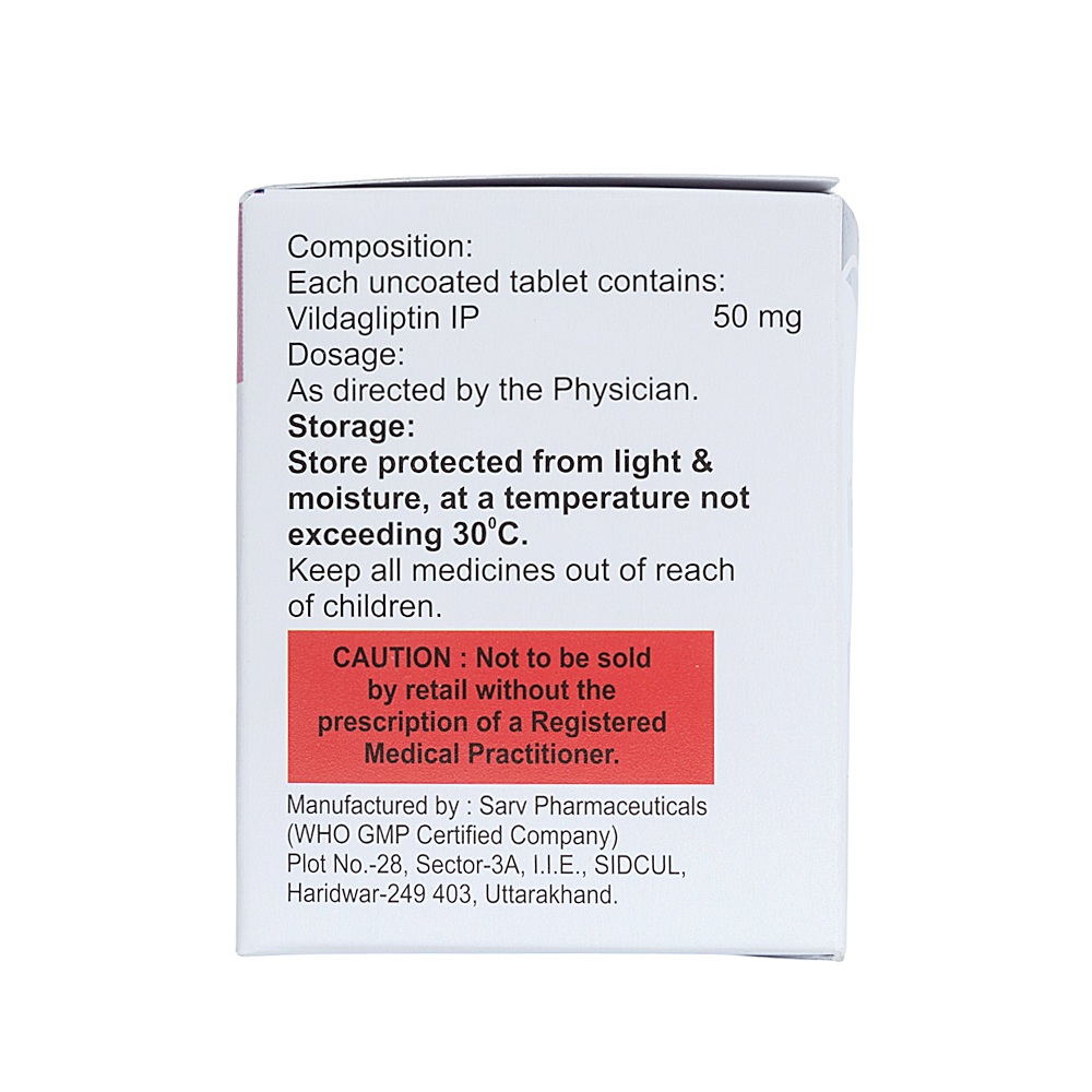 50mg Vildagliptin Tablets - Drug Type: General Medicines