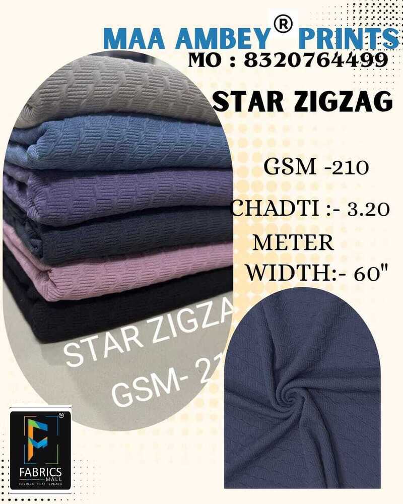Star Zig Zag Polyester Fabric