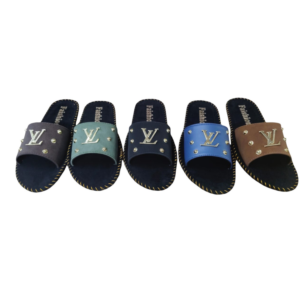 Mens Pvc Sole Slipper - Color: Multicolor