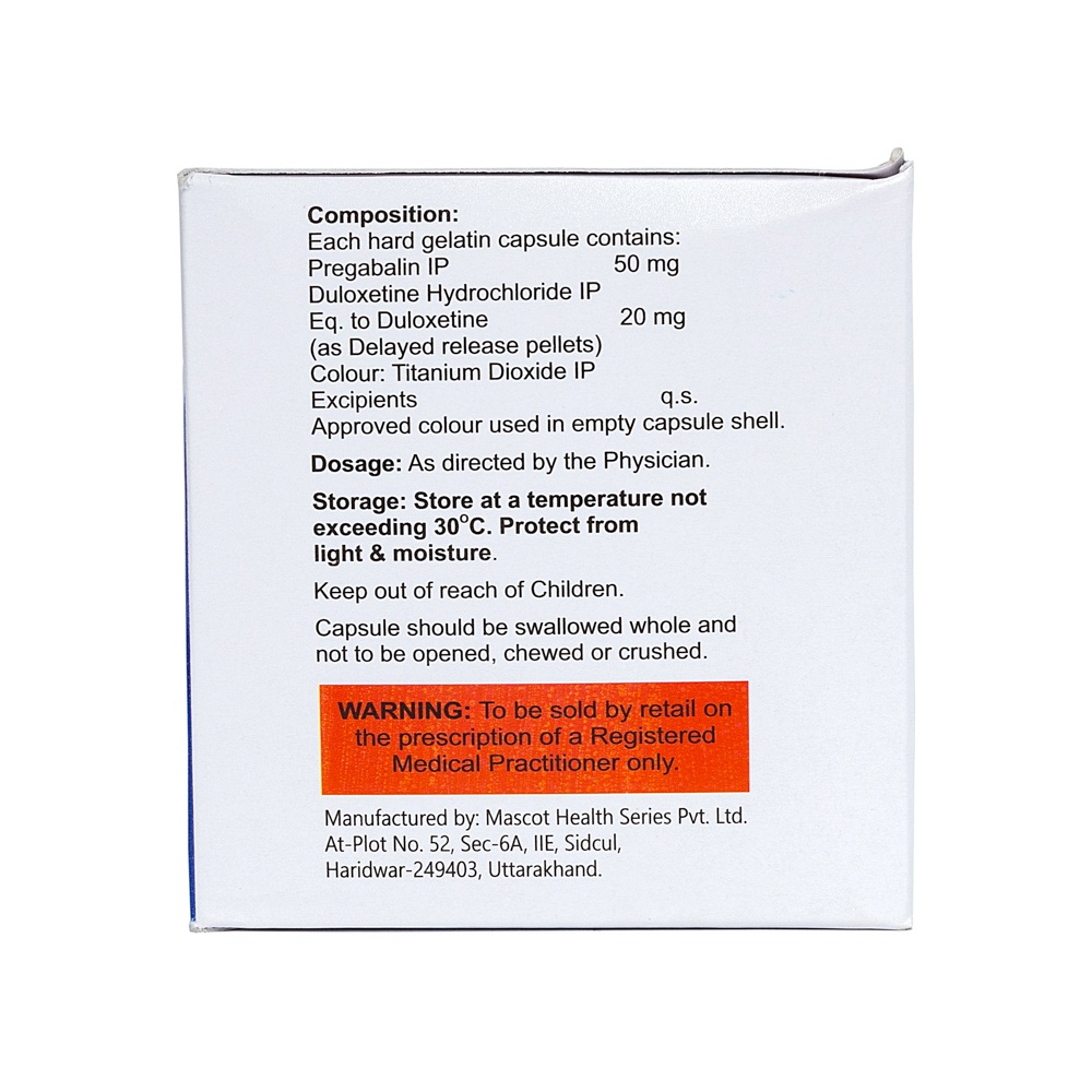 Pregabalin And Duloxetine Capsules - Drug Type: General Medicines