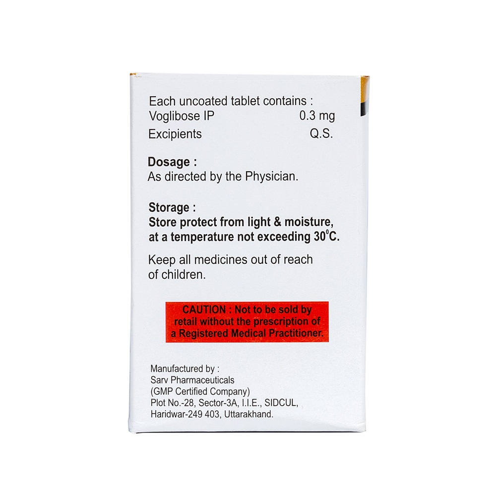 0.3mg Voglibose Tablets - Drug Type: General Medicines