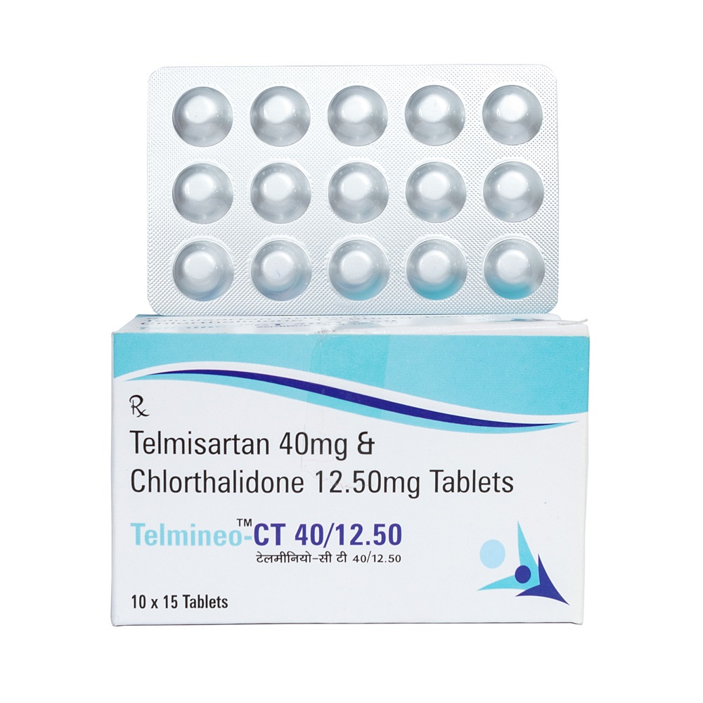  Cardiovascular Drug Telmisartan 40mg & Chlorthalidone 12.5mg Tablets