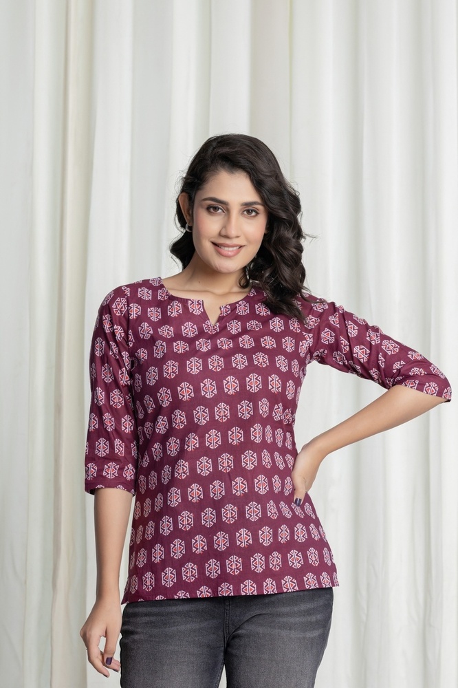 Ladies Cotton Short Kurti