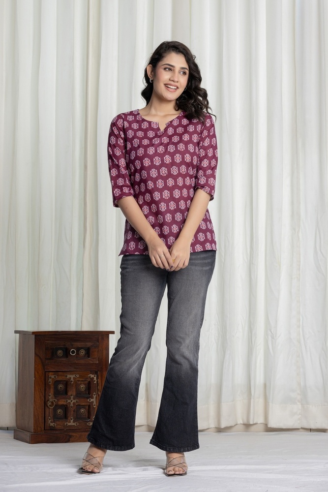 Ladies Cotton Short Kurti