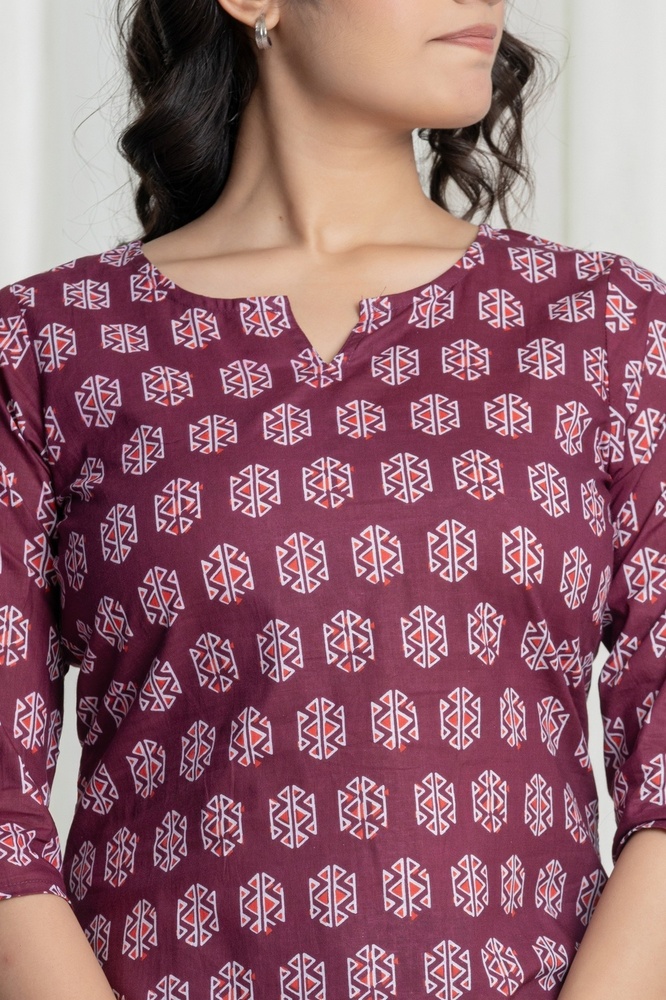 Ladies Cotton Short Kurti