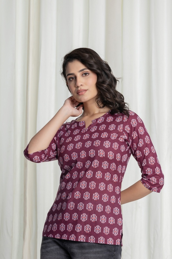 Ladies Cotton Short Kurti
