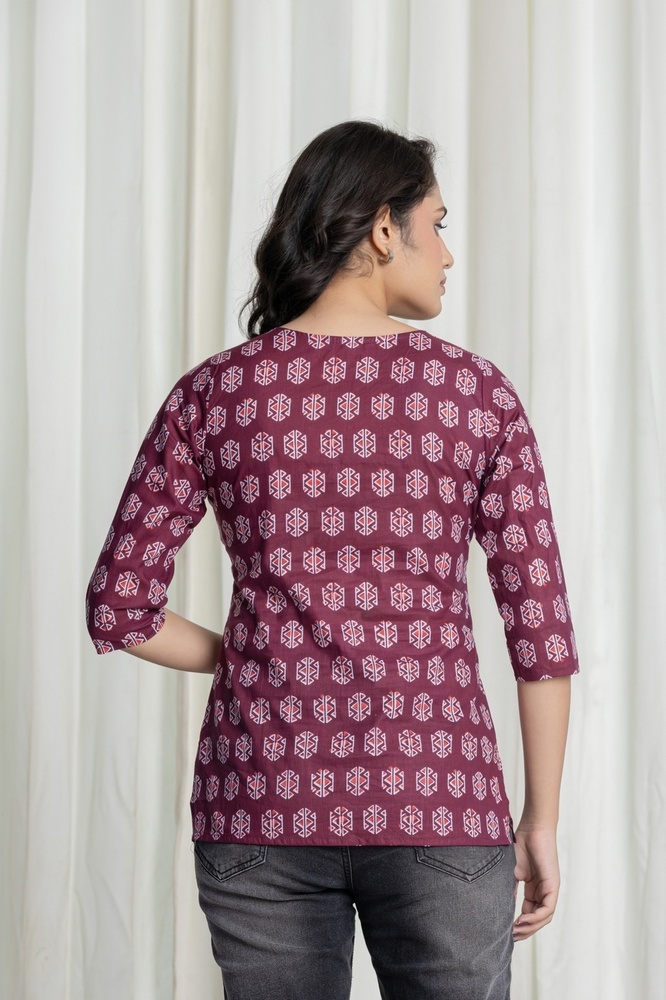 Ladies Cotton Short Kurti
