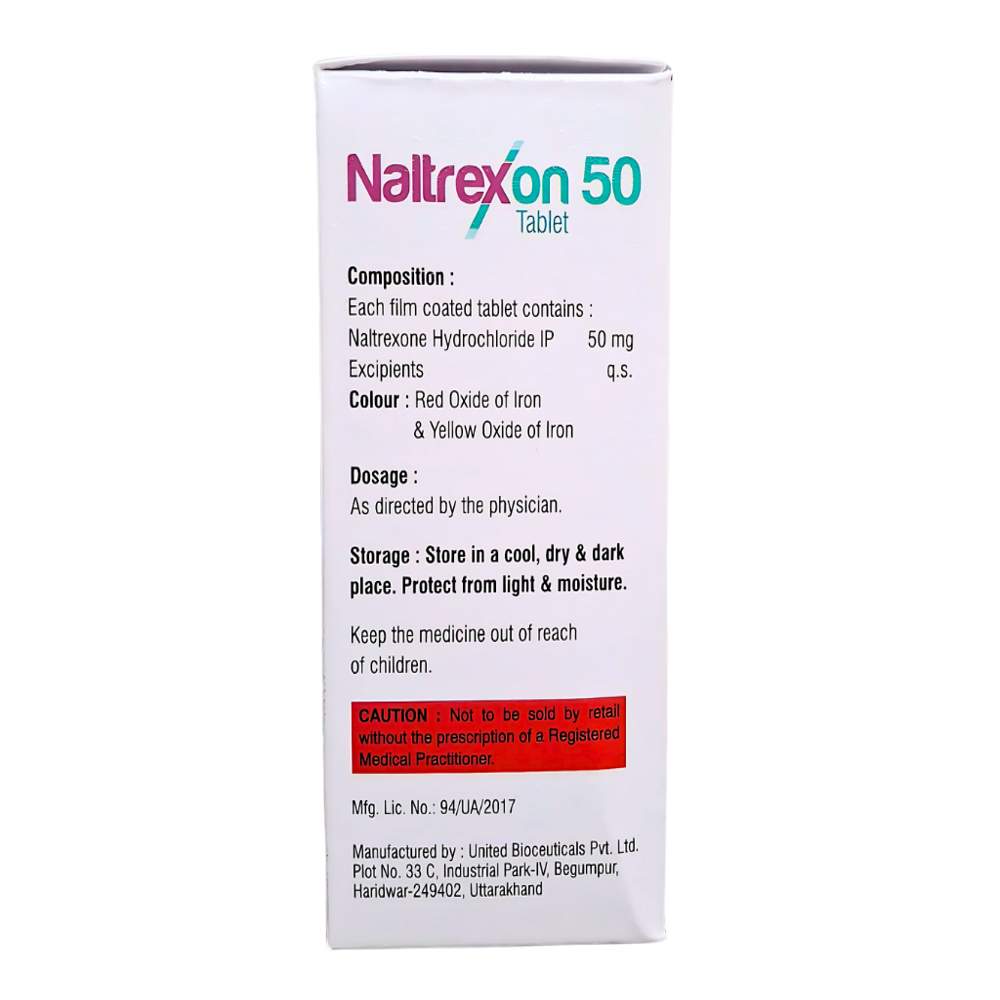 Naltrexone Hydrochloride IP 50 mg