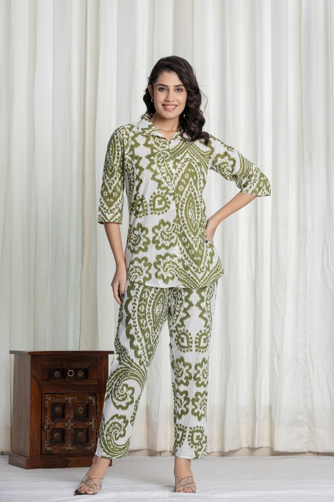 Ikat Green Coord Set