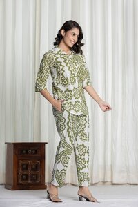 Ikat Green Coord Set