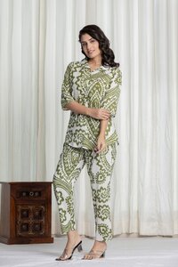 Ikat Green Coord Set