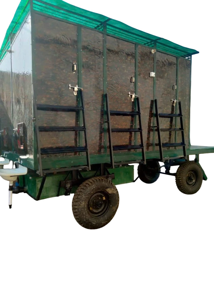 Frp Green 6 Seater Mobile Toilet Van