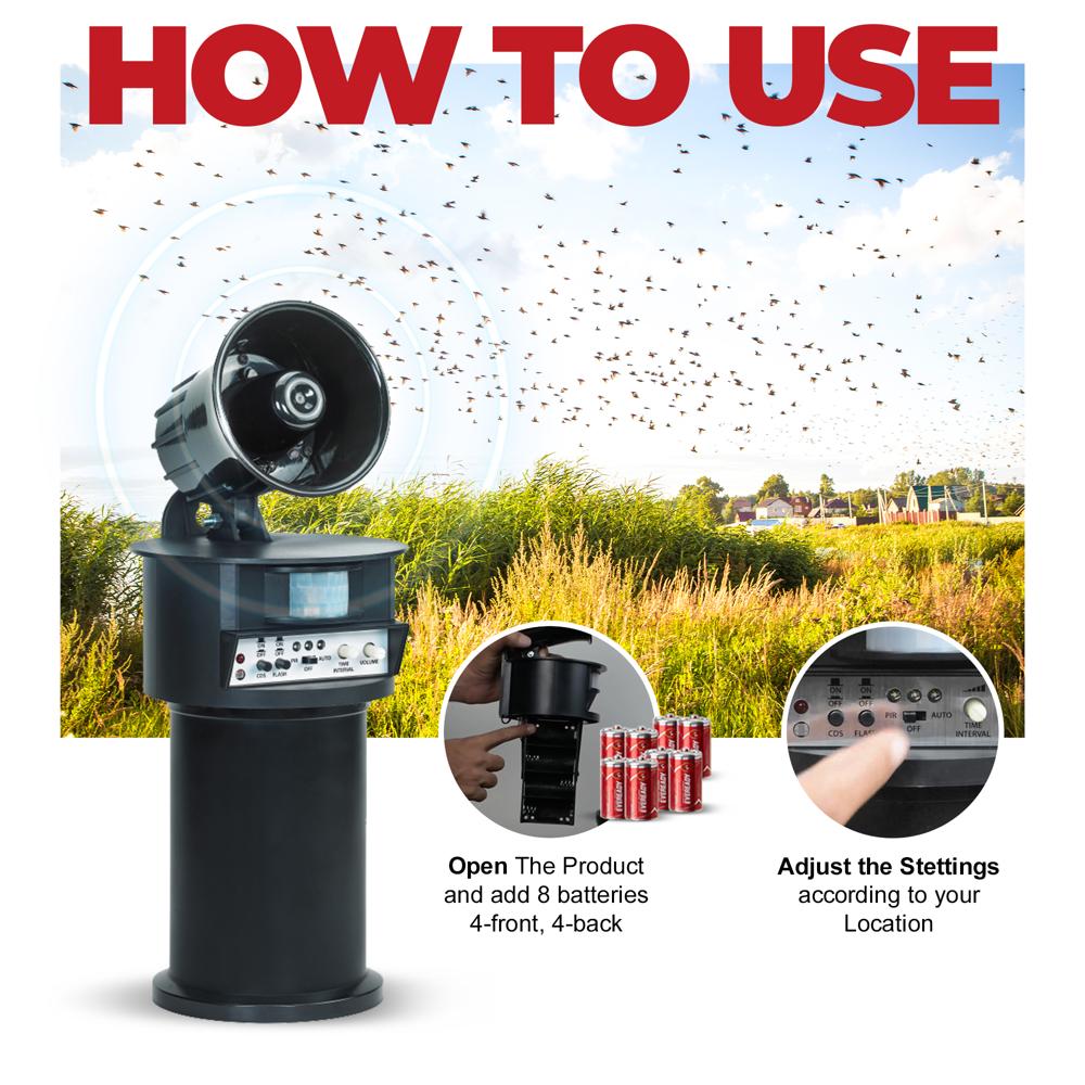 Bird And Animal Repeller Device Ls2020b - Material: Abs Plastic