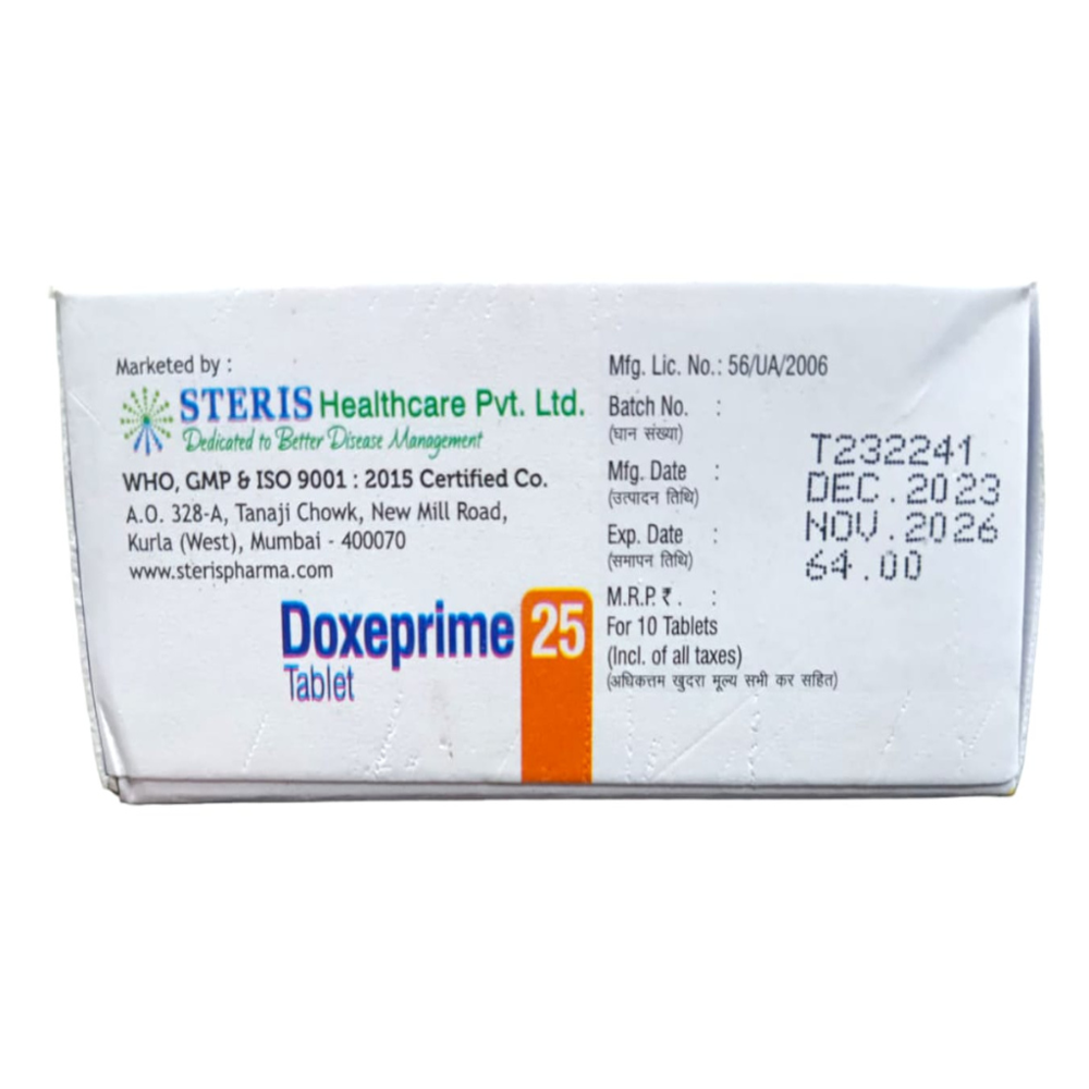 Doxepin Hydrochloride (25mg) - Drug Type: General Medicines