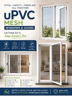 UPVC Mesh Window