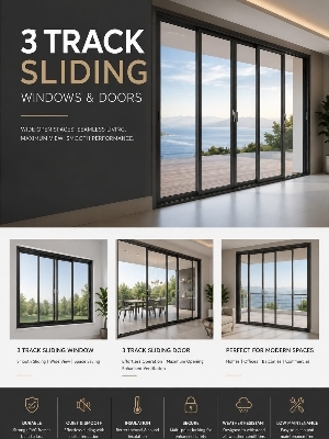 Upvc 3 track Sliding Window