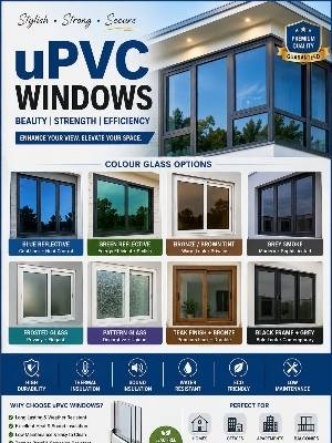 UPVC Toughened Glass Sliding Window