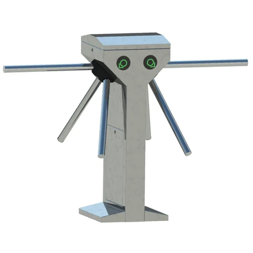 Heavy Duty Tripod Turnstile Double Side - Color: Silver