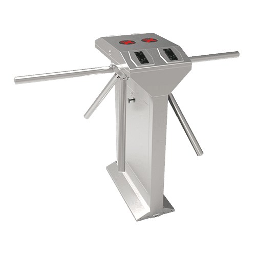 Heavy Duty Tripod Turnstile Double Side - Color: Silver