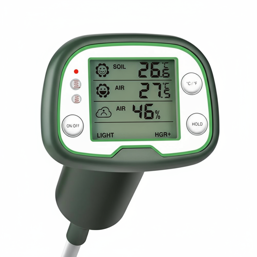 Digital Soil Thermometer (Ph, Tds, Temp, Humidity, Sunshine) - Accuracy: 100 %