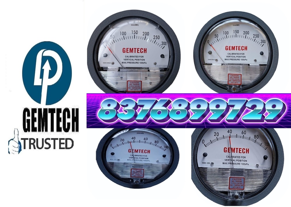 Distributor GEMTECH Differential Pressure Gauges Range 0-50 mm wc