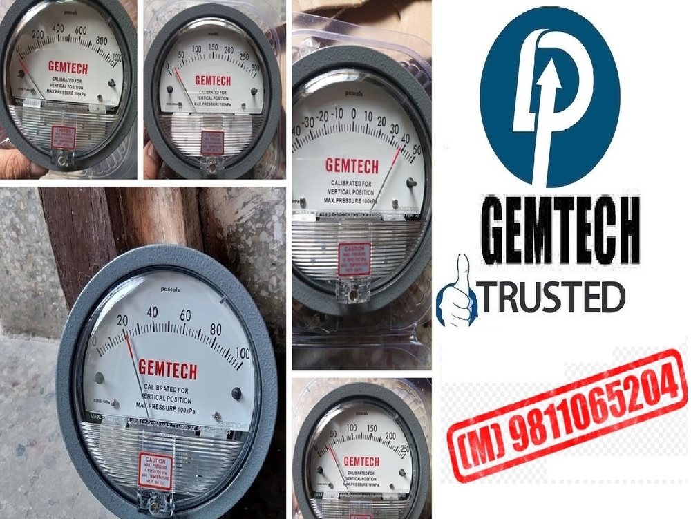 Distributor GEMTECH Differential Pressure Gauges Range 0-50 mm wc