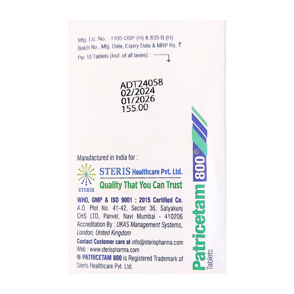 piracetam 800 mg tablet