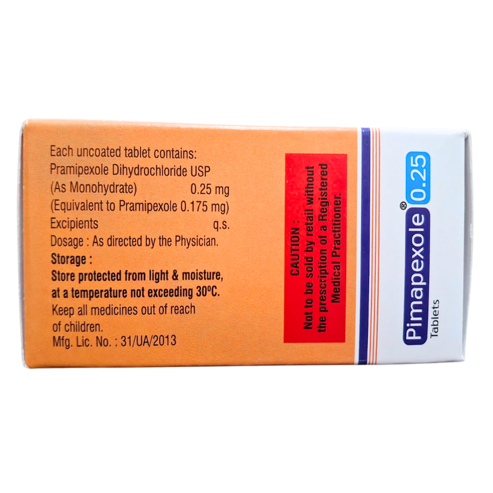 pramipexole 0.25 mg tablet