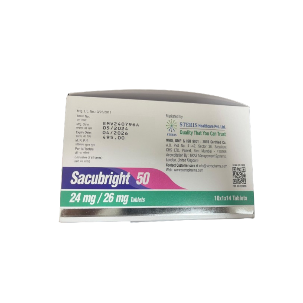 Sacubitril (24mg), Valsartan (26mg) - Drug Type: General Medicines