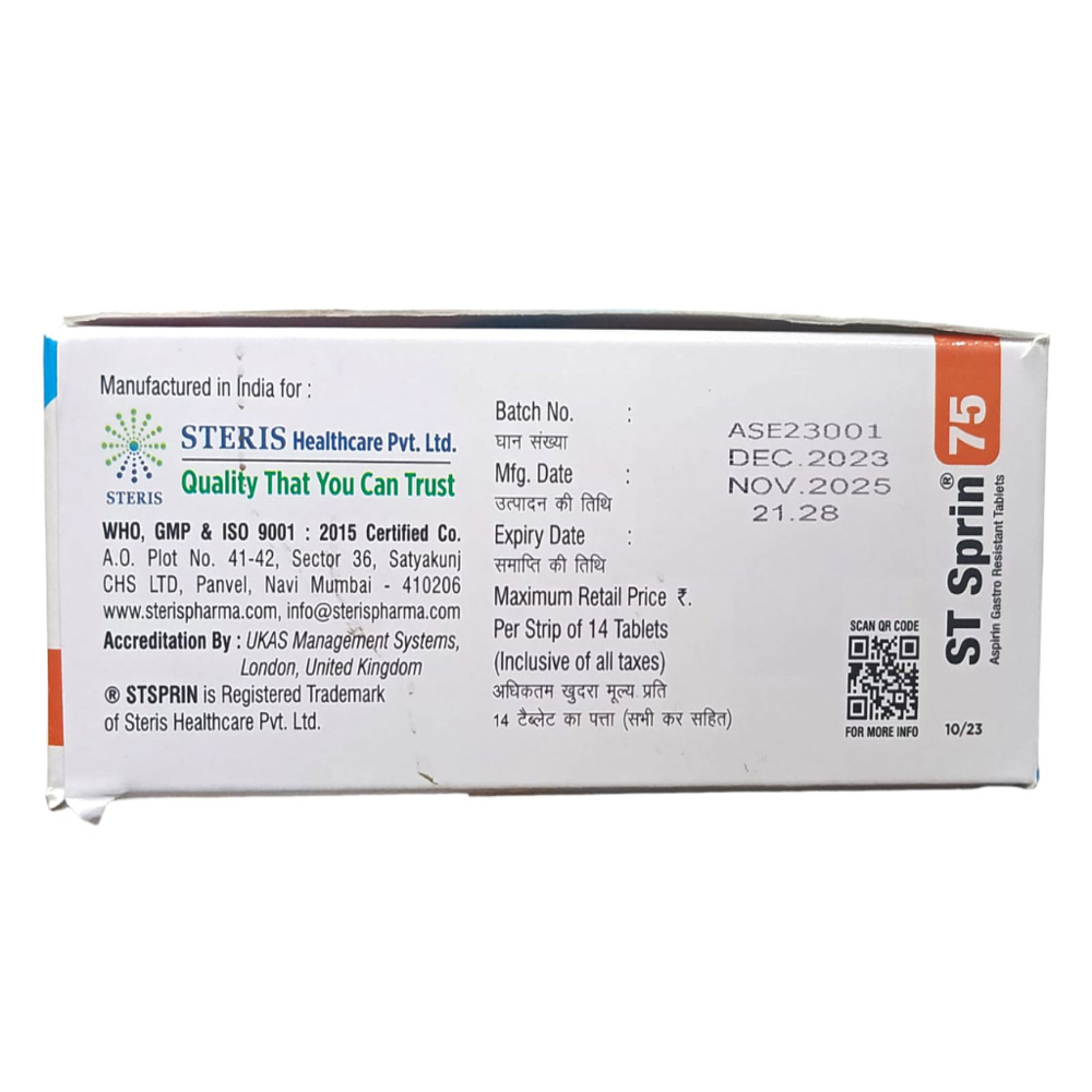 Aspirin Gastro resistant 75mg