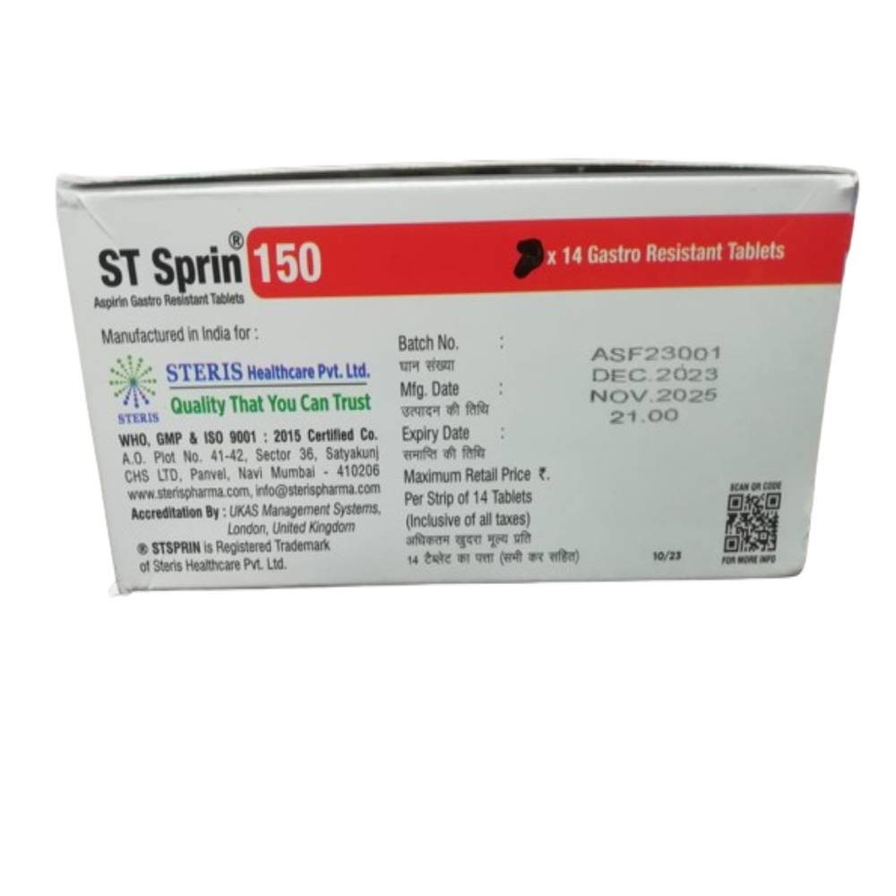 Aspirin Gastro resistant 150 mg